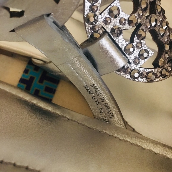NEW• Tory Burch Miller Embellished Sandals - Picture 7 of 9